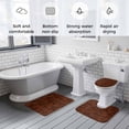 thumbnail image 6 of Retro Brown Bullfighter Cow Bathroom Rugs Set Tropical Cactus Western Landscapes Non Slip Absorbent Soft Bath Mats 3 Piece Set with Bathroom Rug, U-Shaped Floor Mat, Toilet Seat Cover Large Size, 6 of 9