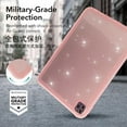 thumbnail image 2 of ELEHOLD For Apple iPad Pro 11 2022/2021/2020/2018 Slim Glitter Clear Case Soft TPU Cover, Military Grade Proetction, Reinforced Shock-Absorbing Corner, Slim&Lightweight, Pink, 2 of 10