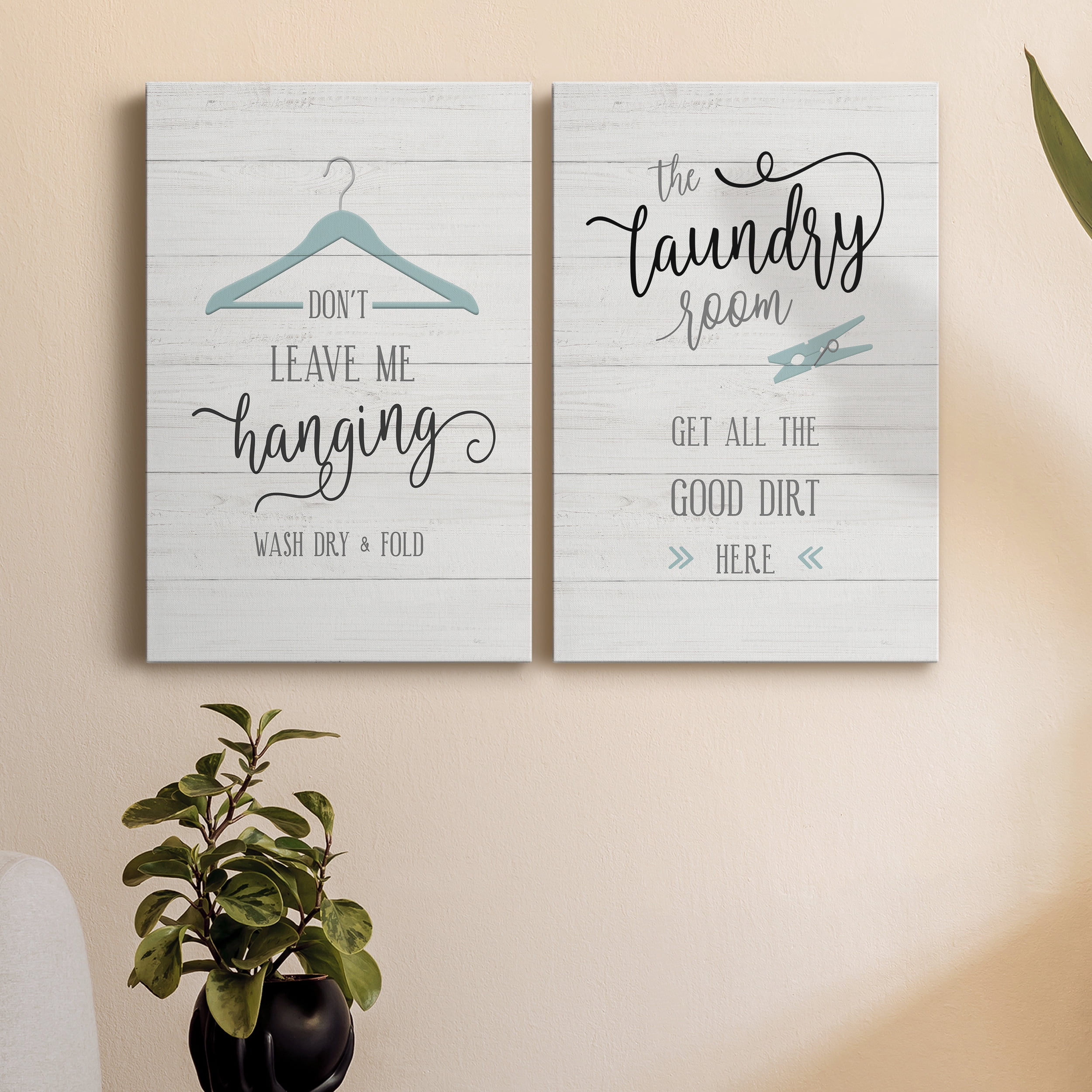 Don't Leave Premium Gallery Wrapped Canvas - Ready to Hang - Set of 2 - 32 x 48 Each