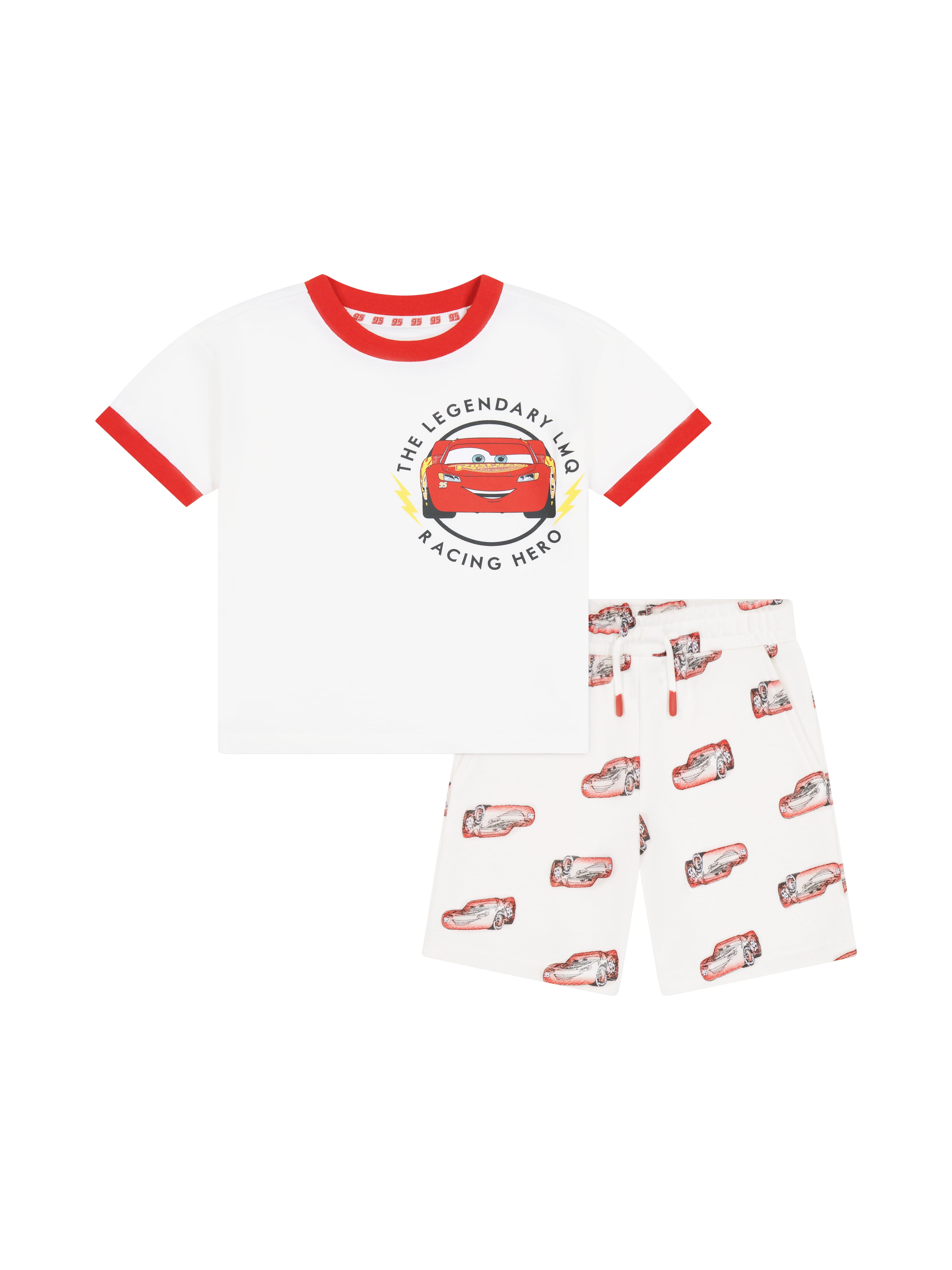Disney Pixar Cars Toddler Boys Short Sleeve T-Shirt and Shorts Set, 2-Piece, Sizes 12M-5T