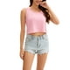 thumbnail image 2 of ATHLECHIC Verano Top Corto Suelto de Algodón Sin Mangas para Mujeres, Camisetas Casual Crop XL Rosa, 2 of 5
