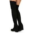 thumbnail image 4 of Bamboo Pointy Toe Chunky Heel OTK Boot 20389, 4 of 4