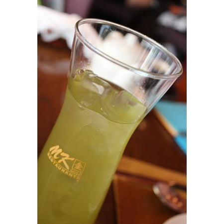 LAMINATED POSTER Green Tea Thai Cold Iced CafÃƒÆ’Ã‚Â© Restaurant Dining Poster Print 24 x