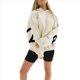 thumbnail image 1 of Sudaderas con Capucha de Moda para Mujer, Sudaderas Holgadas de Gran Tamaño, Camisetas de Larga, Corte Holgado. Albaricoque M, 1 of 9