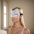 thumbnail image 6 of Unique Bargains 1 Pc Cute Cat Eyes Sleep Mask Soft Eye Shade Cover for Rest for Travel White, 6 of 6
