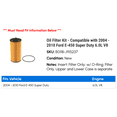 thumbnail image 2 of Oil Filter Kit - Compatible with 2004 - 2010 Ford E-450 Super Duty 6.0L V8 2005 2006 2007 2008 2009, 2 of 2