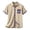 Khaki, variant on Men's Boho Color Block Short Sleeve Shirt Striped Accent Pocket Casual Beach Top for Summer Vacation Men's Casual Shirts,Khaki,M