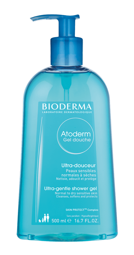 Bioderma - Atoderm - Shower Gel - Moisturizing Body and Face Wash - for Family with Normal to Dry Sensitive Skin