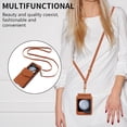 thumbnail image 2 of Dteck for Samsung Galaxy Z Flip 6 Wallet Case,Leather Case with 3 Accordion Card Slots and RFID Blocking Adjustable Crossbody Strap for Unisex,Brown, 2 of 9
