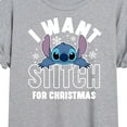 thumbnail image 3 of Lilo & Stitch - I Want A Stitch For Christmas - Juniors Ideal Flowy Muscle T-Shirt, 3 of 5