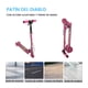thumbnail image 3 of Scooter Patín Del Diablo Plegable The Baby Shop de 3 llantas y altura ajustable Rosa -, 3 of 7