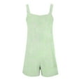 thumbnail image 5 of LIaqionyy Summer Short Rompers for Women 2024 Casual Loose Sleeveless Tie Knot Strap Jumpsuits Wide Leg Overalls, 5 of 5