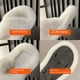 thumbnail image 5 of Zapatillas peludas para mujer, de otoño e invierno, de plataforma con tiras cruzadas de aspecto alto, suela gruesa, suela suave aumentada, zapatillas de algodón para el hogar, 5 of 6