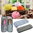 thumbnail image 2 of EASTIN Knitting Needle Case Crochet Hooks Case with Clear Accessories Pocket, 2 of 16