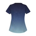 thumbnail image 3 of YDKZYMD Nurse Scrub Tops Uniform Womens Sets Plus Size Floral Flowers Workwear Graphic with Pockets Scrub Shirt Plus Size Jogger Nurse Uniform Scrub Tops Petite V Neck Short Sleeve Scrubs Dark Blue XL, 3 of 3