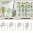 thumbnail image 5 of Easter Eggs Swag Valances for Windows, Kitchen Curtains 36 Inch Length 2 Panels Set, Spring Daisy Eucalyptus Leaves Sage Green Plaid Short Curtains for Small Windows Rod Pocket Cafe Curtains 28"x36", 5 of 8