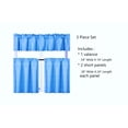 thumbnail image 5 of Set of 3 pieces Kitchen Curtain Blackout K4 Turquoise color Rod Pocket Bathroom Short Window Include Two (2) Tier Panels Linen + One (1) Matching Swag Valance, 5 of 5