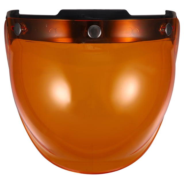 EeaseCA Detachable Bike Helmet Goggles Visor Anti-glare Windproof PC Fence Three Buckles Shield and Install Belt Rack for DIY Helmet (Amber Visor, Black Rack)