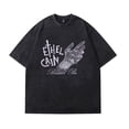 thumbnail image 1 of Ethel Cain Merch Blessed Hand Camiseta Lavada Denim Moda Casual Verano Algodón Elegante Diseño Tee,black,L, 1 of 2
