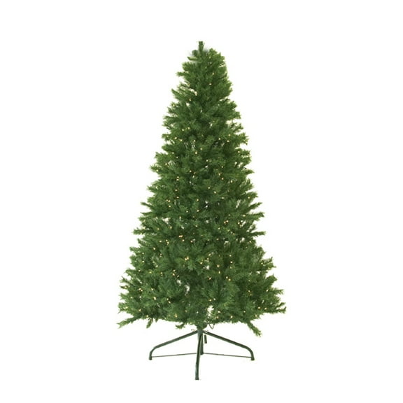 7' Pre-Lit Full Canadian Pine Artificial Christmas Tree - Clear Lights
