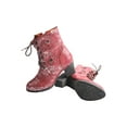thumbnail image 4 of TMA EYES Abstract Studded Lace-up and Zipper Women's Leather Boots, 4 of 6