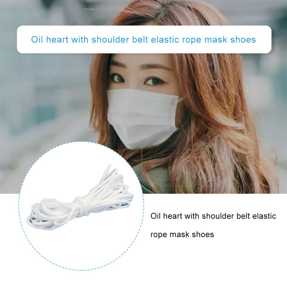 Elastic Band Ear Tie Rope Handmade String for Crafts DIY Sewing Round Elastic Cord for Mask 200M//219Yard 1//8 Inch Elastic for Sewing