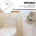 thumbnail image 2 of Copper Toilet Flush Lever for Side Mount Tank Silver Color Great for Home Use 1 Piece, 2 of 9