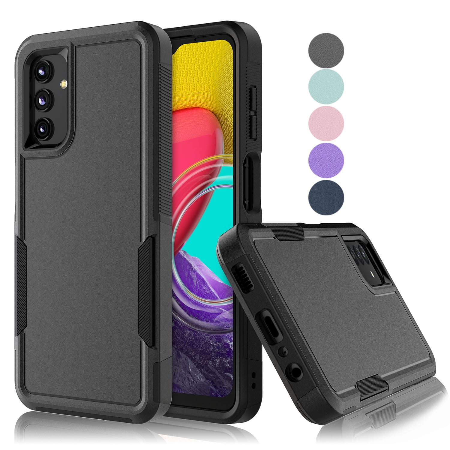 spelen Kers salaris Samsung Galaxy A14 5G Case ,Sturdy Phone Case for Galaxy A14 2023 5G 6.6  inch ,Tekcoo Shockproof Protection Heavy Duty Armor Hard Plastic & Rubber  Rugged Bumper 2-in-1 Case Cover -Black - Walmart.com