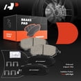 thumbnail image 6 of A-Premium Front Ceramic Disc Brake Pads Set Compatible with Select Subaru and Saab Models - Outback/Legacy/Impreza 2002-2013, Forester 2003-2013, Baja 2003-2006, 9-2X 2005-2006, with Hardware, 4 Pcs, 6 of 9