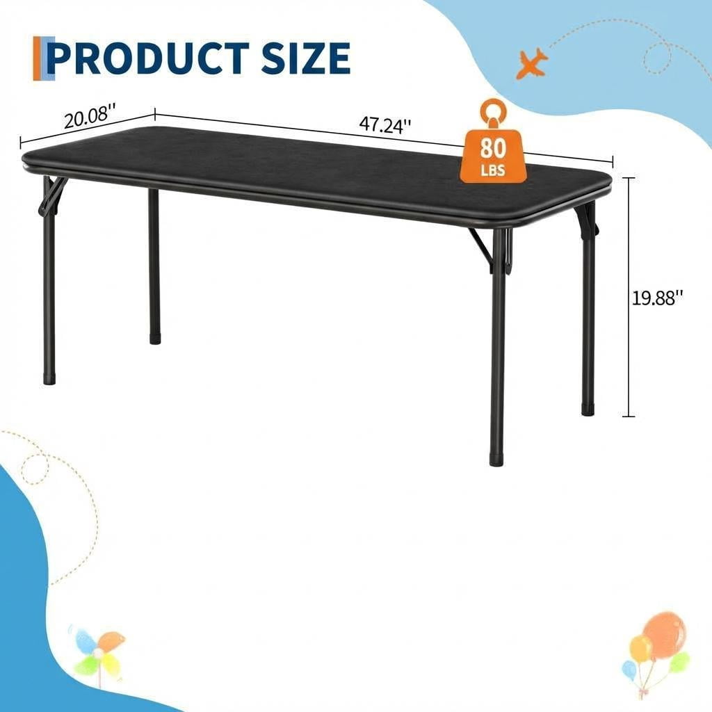 Ultra Soft PU Padded 1/5/7-Piece Kids Folding Table and Chairs Set – Durable Steel Frame, Anti-Slip Feet, No Assembly – Portable for Study, Dining, Learning Space, Play