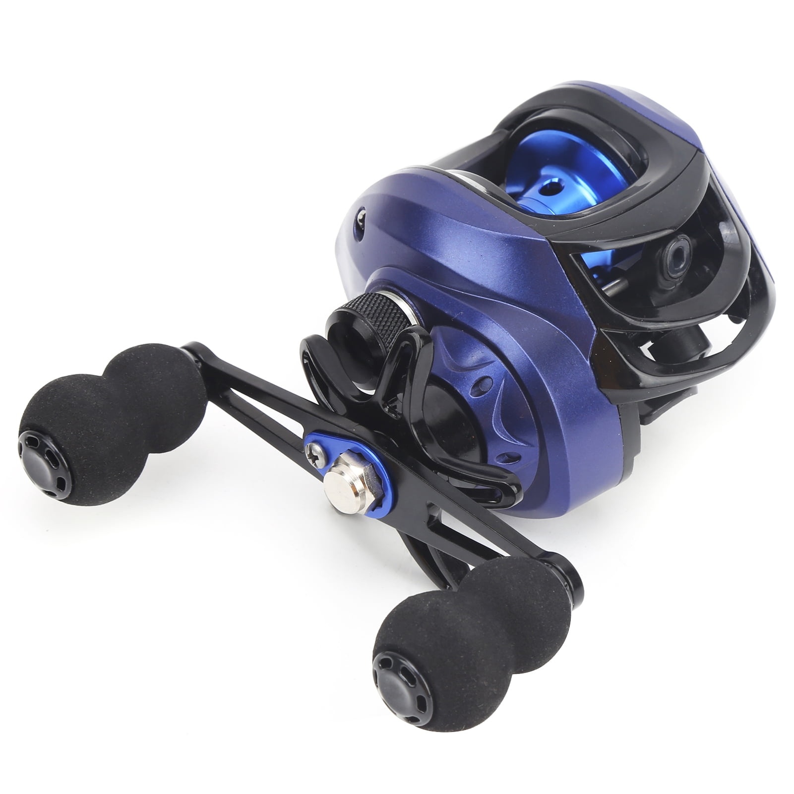 BIMZUC Blue/Black Baitcasting Reel 17+1 Bearings 7.2:1 Gear Ratio High Speed Fishing Wheel Accessory, 5.5 inches / 14 cm, Right Hand