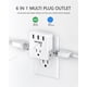 thumbnail image 2 of LENCENT Extensor de Enchufe Múltiple 1875W, Conector Multiple con 3 Salidas y 3 Puertos USB, Cargador de Pared, Multicontacto Enchufe Pared para Hogar, Oficina, Cocina, Dormitorio (Blanco), 2 of 5