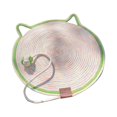 thumbnail image 2 of Cat Scratcher Mat,Natural Cotton Rope Cat Scratch Pad,Round Horizontal Floor Cat Scratching Pads for Indoor Cats,Cat Furniture Protector for Wall,Couch,Carpets,Sofas(16.5Inch,Mint Green), 2 of 3