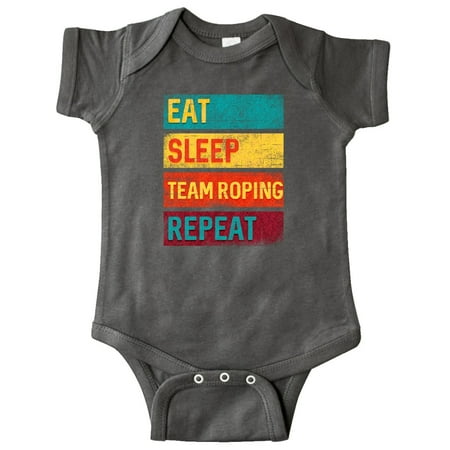 

Inktastic Rodeo Eat Sleep Team Roping Repeat Gift Baby Boy or Baby Girl Bodysuit