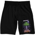 thumbnail image 7 of Minecraft Endermen Adult Black Sleep Pajama Shorts-XL, 7 of 7