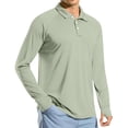 thumbnail image 3 of BVOFAR Long Sleeve Sun Shirts Men Lightweight UPF 50+ Sun Protection Golf Shirt Solid Color Work Shirt Silver XXXL, 3 of 10