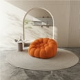 thumbnail image 2 of Modern Floor Sofa Single Lazy Sofa Chair, Upholstered Mesh Fabric Floor Couch Bubble couch for Living room, Bedroom, Office Orange, 2 of 9