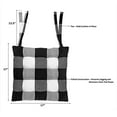 thumbnail image 3 of Chair Cushion Pads - Set of 4 - Buffalo Gingham Check - Dining Kitchen Office Chair Seat Cushion with Ties - Durable Cotton Fabric - Thick Comfy Poly Fill - Indoor Use - 17x17 in – Black, 3 of 5