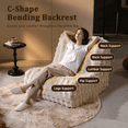 thumbnail image 5 of Vcatnet Bean Bag Chair for Adults, Giant Bean Bag Sofa Couch with Memory Foam, Upholstered Lazy Floor Sofa for Living Room, Bedroom, Apartment, Beige, 5 of 10