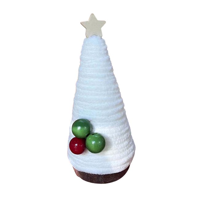 KLKCMS Mini Christmas Tree Ornament Centerpiece Table Decoration Cute Remembrance Gift 6.5x16 cm