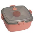 thumbnail image 1 of 4-Compartment Salad Lunch Container with Salad Bowl Sauce Container Fork Spoon Double Layer Food Prep Storage Containers for Lunch Snacks School Travel, 1 of 7