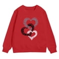 thumbnail image 4 of Staki Girls Long Sleeve Shirts Girls Valentine Shirts Long Sleeve Love Heart Tops for Kid 1-6Y(Blue,2-3 Years), 4 of 4