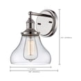 thumbnail image 2 of Nuvo Lighting 60/5413 Vintage 1 Light 9-3/4" Tall Wall Sconce - Nickel, 2 of 2