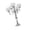 Silver, variant on lanema Unique 5 Head Weathered Candelabra Metal Build For Dining Table Presentation