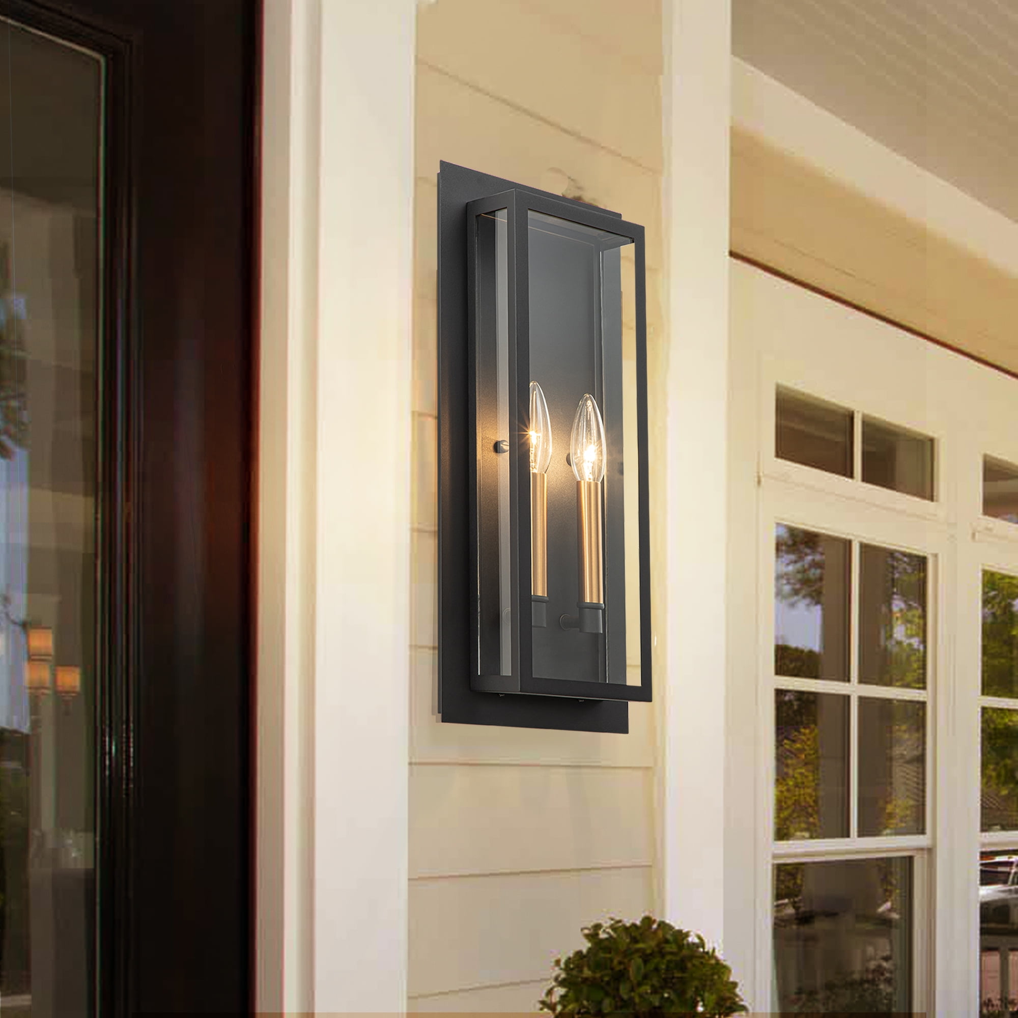 2-Light Modern outdoor wall sconce