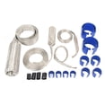 thumbnail image 4 of Universal Stainless Steel Radiator Hose Cover Kit Extreme Heat Resistant for Vehicles, 4 of 7