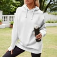 thumbnail image 5 of Women Clothing Women's Solid Sweatshirt Women's Casual Long Sleeve Hooded Sweatshirt Solid Color Pullover Fashion Hoodie For Daily Wear Comfortable Loungewear, 5 of 9