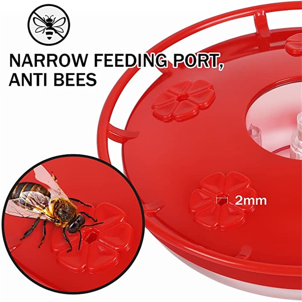 Kepooman Outdoors Hanging Hummingbird Feeder for Hummer Birds, Saucer Hummingbird Feeder Hanging for Window Leak-Proof, Red Kepooman Outdoors Hanging Hummingbird Feeder for Hummer Birds, Saucer Hummingbird Feeder Hanging for Window Leak-Proof, Red