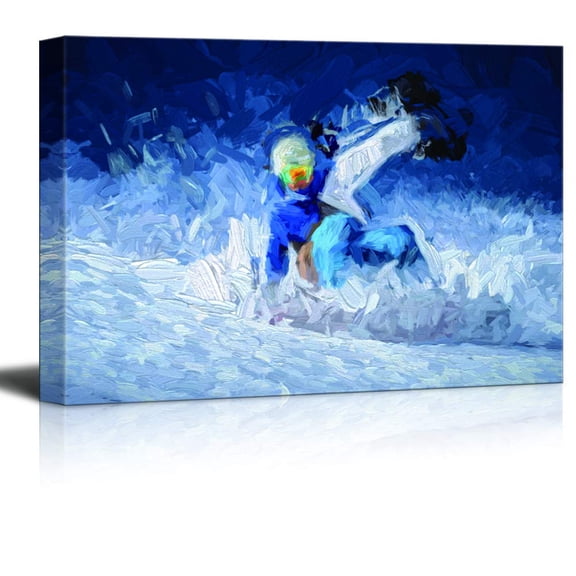 wall26 Canvas Wall Art Snowboarding Pictures Home Wall Decorations for Bedroom Living Room Paintings Canvas Prints Framed - 24x36 inches