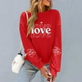 thumbnail image 6 of yoeyez Valentine Day Sweatshirt for Women Lightweight Love Heart Print Pullover Round Neck Long Sleeve Shirts Trendy Holiday Blouses, 6 of 7